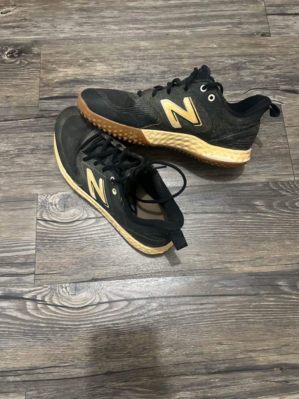 New Balance Black and White Lightweight Turf Cleats